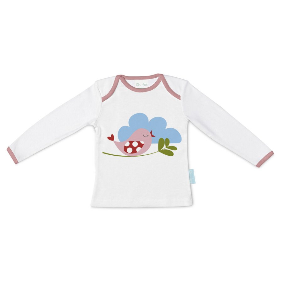 Langrmet T-shirt til Brn HappyFriday Mr Fox Little Birds Multifarvet 18-24 meses #1