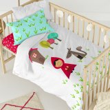 Dynebetrk st HappyFriday Mr Fox Grandma  Multifarvet Vugge til baby 2 Dele #11