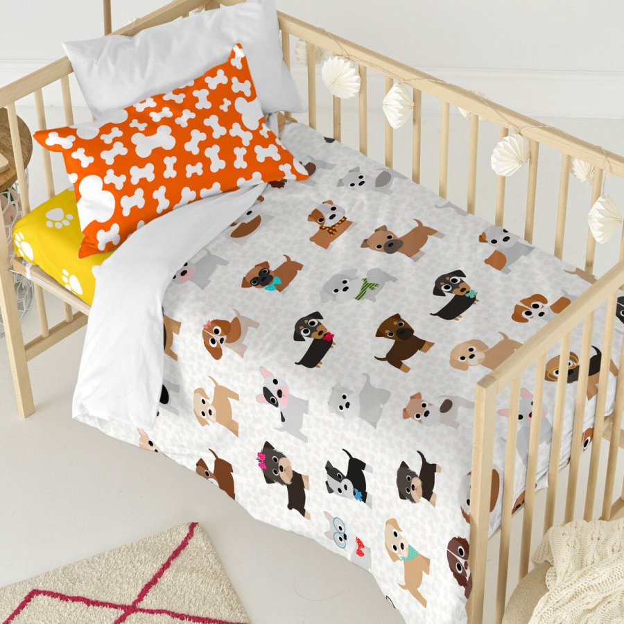 Dynebetrk st HappyFriday Mr Fox Dogs Multifarvet Vugge til baby 2 Dele #11