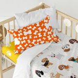 Dynebetrk st HappyFriday Mr Fox Dogs Multifarvet Vugge til baby 2 Dele #21