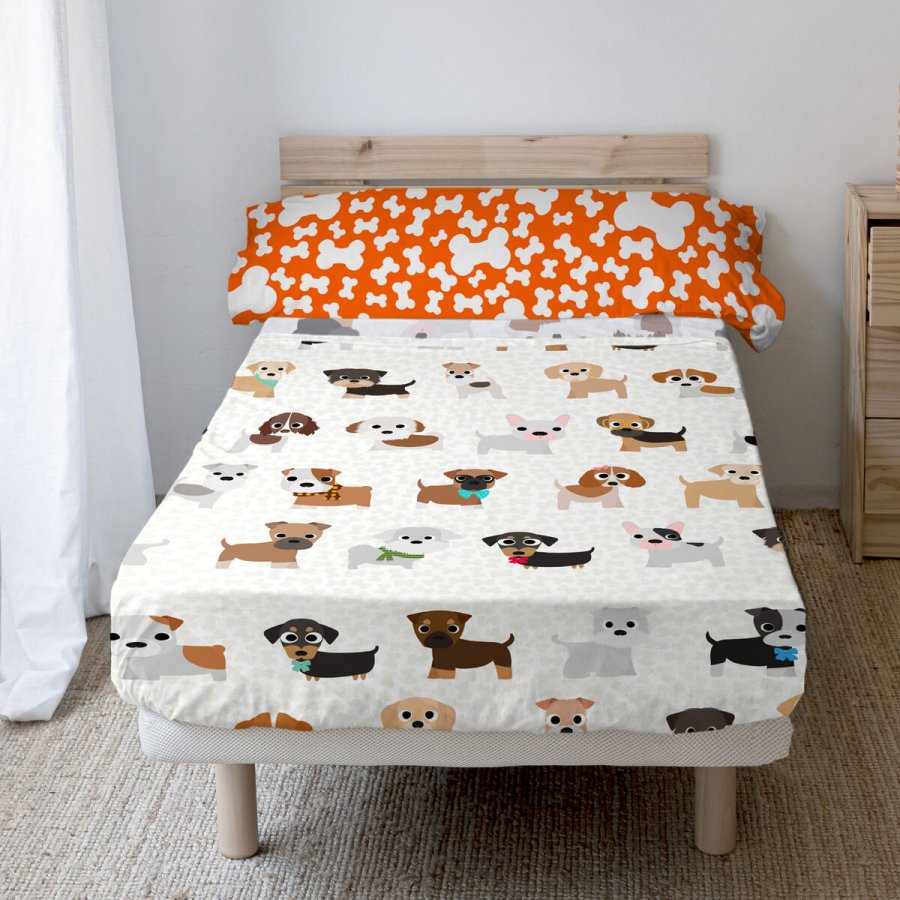 Sengetj st HappyFriday Mr Fox Dogs Multifarvet Seng 80/90 2 Dele #2