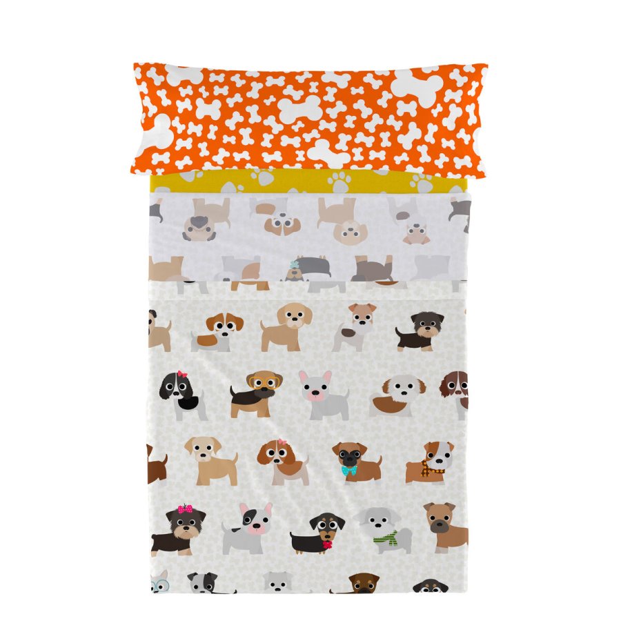 Sengetj st HappyFriday Mr Fox Dogs Multifarvet Seng 80/90 2 Dele #1
