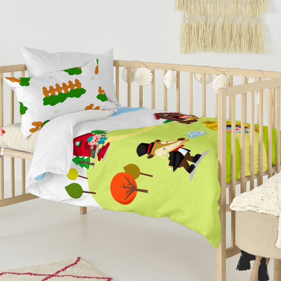 Dynebetrk st HappyFriday Mr Fox Piggys  Multifarvet Vugge til baby 2 Dele #11