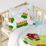 Dynebetrk st HappyFriday Mr Fox Piggys  Multifarvet Vugge til baby 2 Dele #16