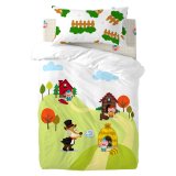 Dynebetrk st HappyFriday Mr Fox Piggys  Multifarvet Vugge til baby 2 Dele #1