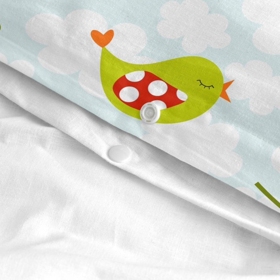 Dynebetrk st HappyFriday Mr Fox Little birds Multifarvet Seng 105 2 Dele #21