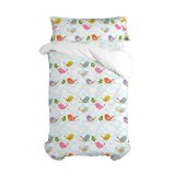 Dynebetrk st HappyFriday Mr Fox Little birds Multifarvet Seng 105 2 Dele #1