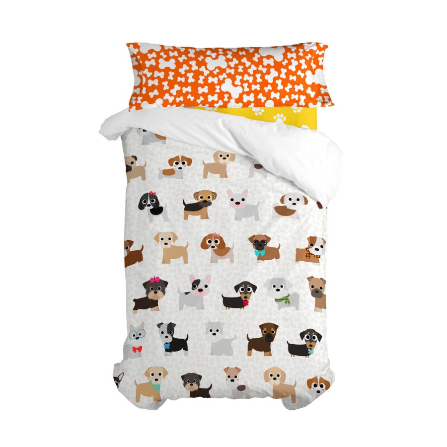 Dynebetrk st HappyFriday Mr Fox Dogs Multifarvet Seng 105 2 Dele #1