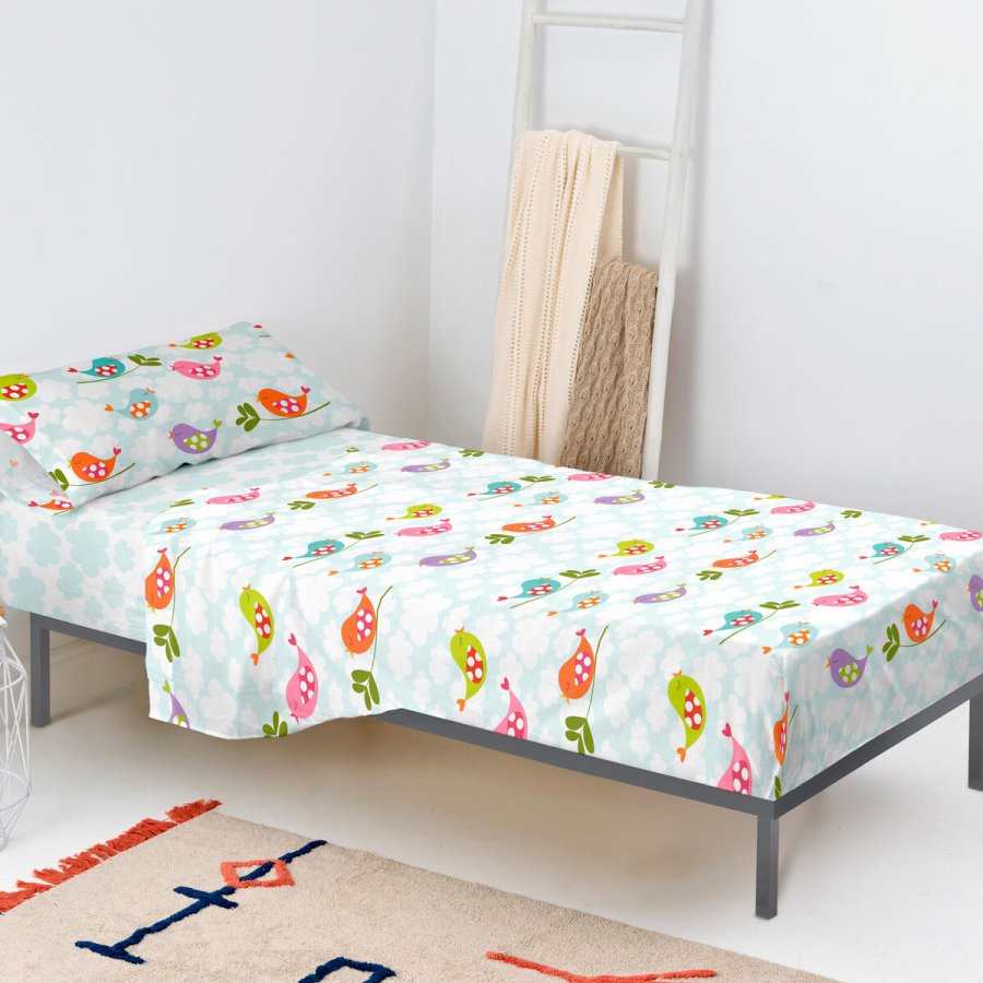 Sengetj st HappyFriday Mr Fox Little Birds Multifarvet Seng 105 2 Dele #3
