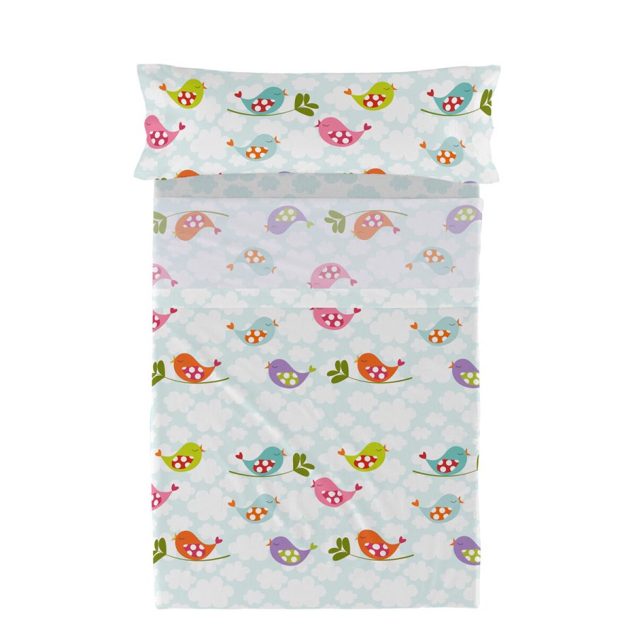 Sengetj st HappyFriday Mr Fox Little Birds Multifarvet Seng 105 2 Dele #1