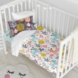 Dynebetrk st HappyFriday Moshi Moshi Woodland Multifarvet Vugge til baby 2 Dele #11