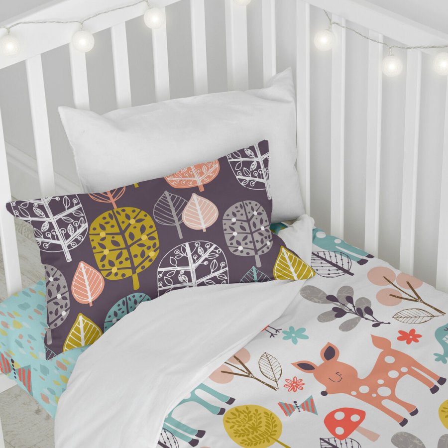 Dynebetrk st HappyFriday Moshi Moshi Woodland Multifarvet Vugge til baby 2 Dele #16