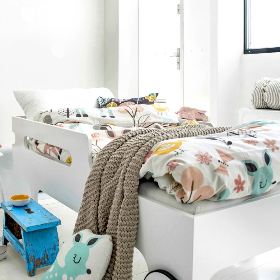 Dynebetrk st HappyFriday Moshi Moshi Woodland Multifarvet Seng 80 2 Dele #11