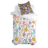 Dynebetrk st HappyFriday Moshi Moshi Woodland Multifarvet Seng 80 2 Dele #1