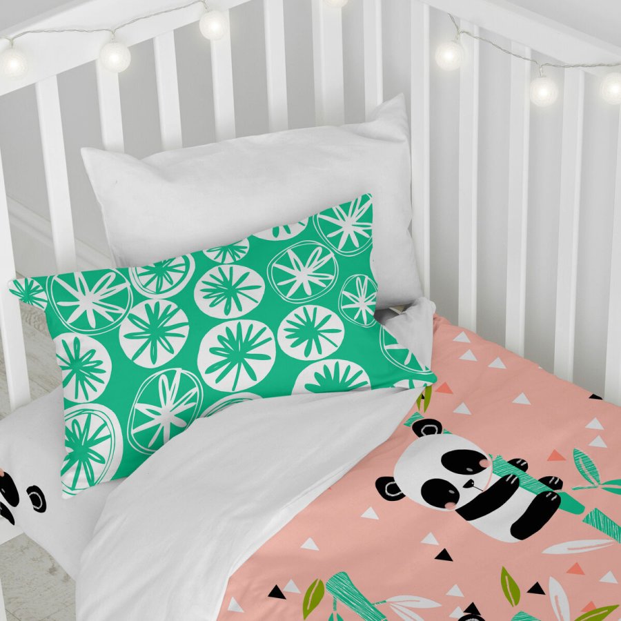 Dynebetrk st HappyFriday Moshi Moshi Panda Garden Pink Vugge til baby 2 Dele #16
