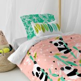 Dynebetrk st HappyFriday Moshi Moshi Panda Garden Pink Seng 80 2 Dele #21