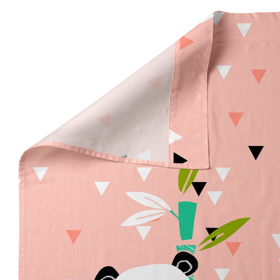 Sengetj st HappyFriday Moshi Moshi Panda garden Pink Vugge til baby 2 Dele #6