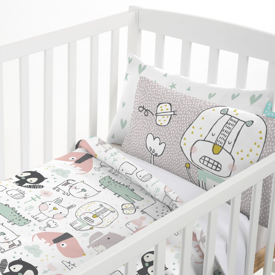 Dynebetrk st HappyFriday Moshi Moshi Best Buddies Multifarvet Vugge til baby 2 Dele #16