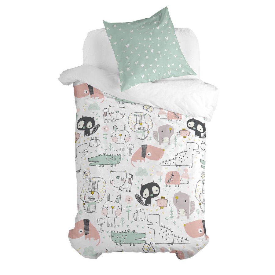 Dynebetrk st HappyFriday Moshi Moshi Best Buddies Multifarvet Seng 80 2 Dele #1