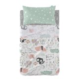 Sengetj st HappyFriday Moshi Moshi Best buddies  Multifarvet Vugge til baby 2 Dele #1