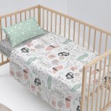 Sengetj st HappyFriday Moshi Moshi Best buddies  Multifarvet Vugge til baby 2 Dele #2