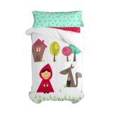 Dynebetrk st HappyFriday Mr Fox Grandma  Multifarvet Seng 105 2 Dele #1