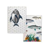 Karklud HappyFriday Fish Multifarvet 70 x 50 cm (2 enheder) #1
