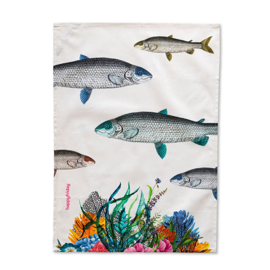 Karklud HappyFriday Fish Multifarvet 70 x 50 cm (2 enheder) #6