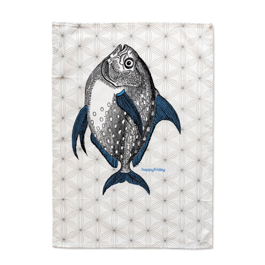 Karklud HappyFriday Fish Multifarvet 70 x 50 cm (2 enheder) #11