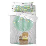 Dynebetrk st HappyFriday Happynois Air Balloon Multifarvet Vugge til baby 2 Dele #1