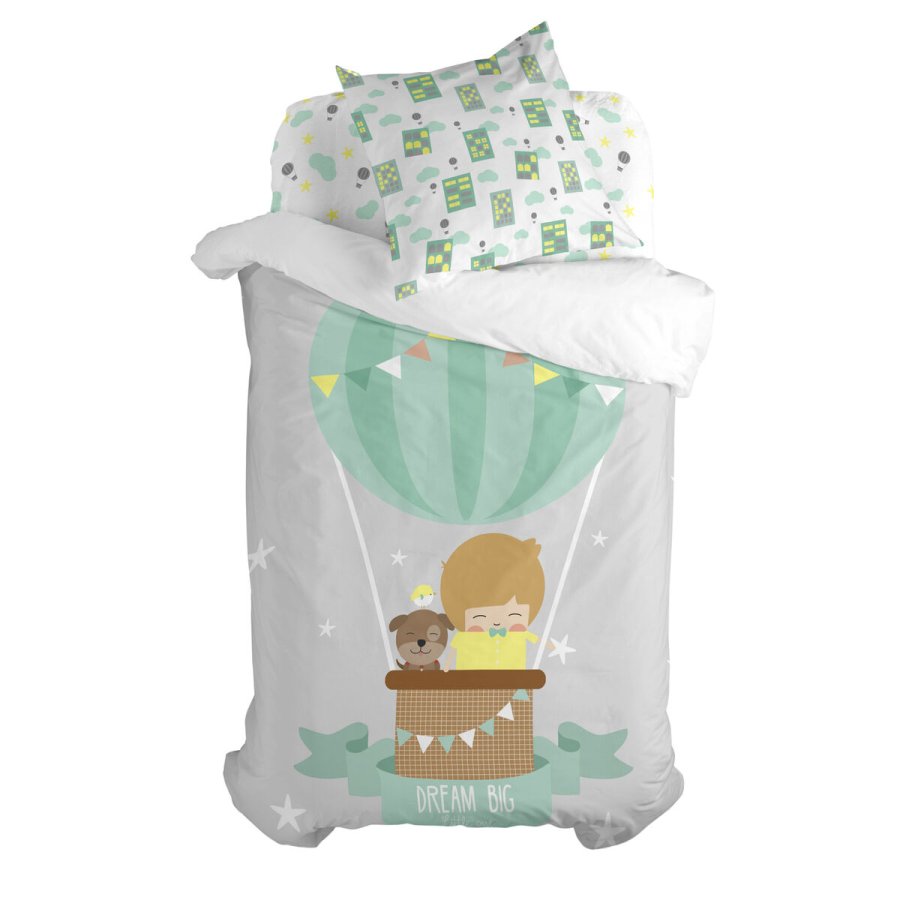 Dynebetrk st HappyFriday Happynois Air Balloon Multifarvet Seng 80 2 Dele #1