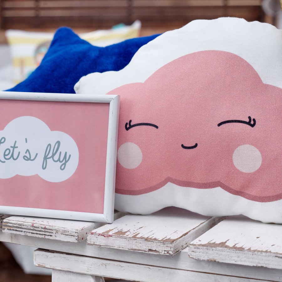 Pude HappyFriday Happynois Multifarvet Skyer 40 x 30 cm #3