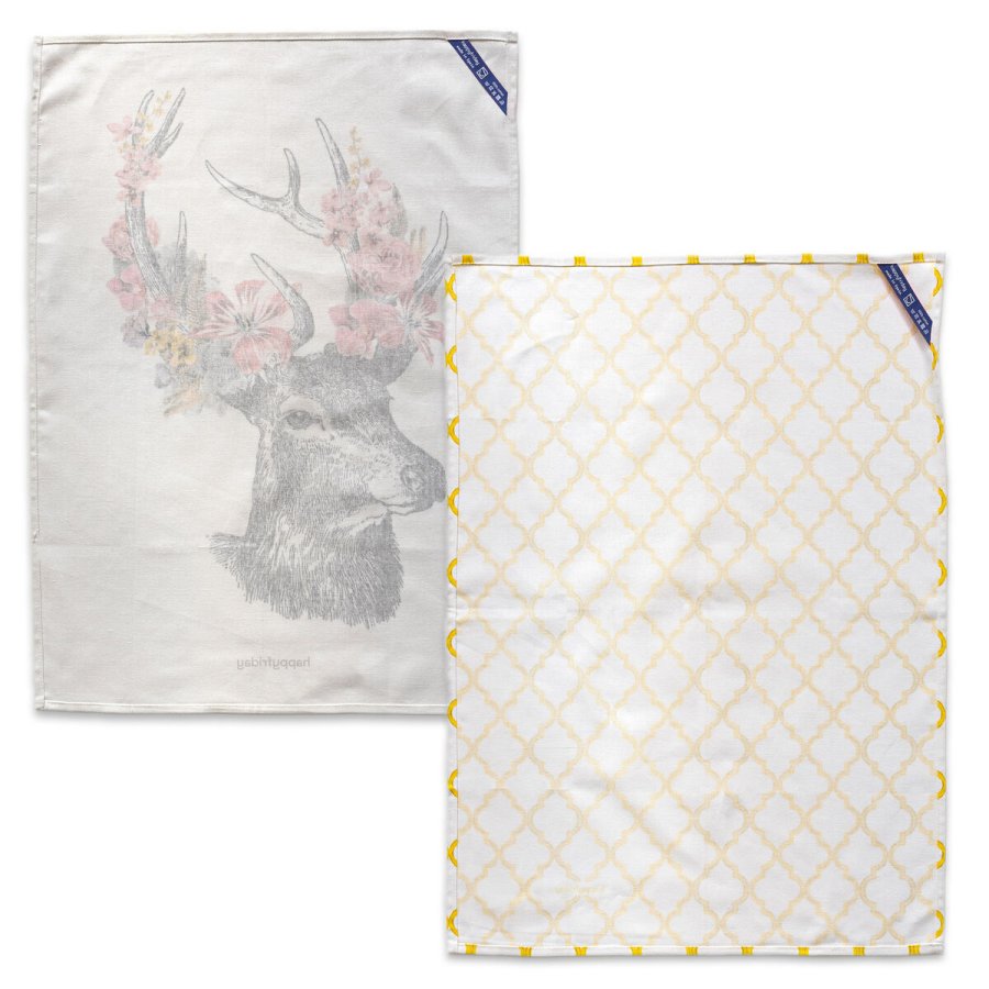 Karklud HappyFriday Reindeer Multifarvet 70 x 50 cm (2 enheder) #26