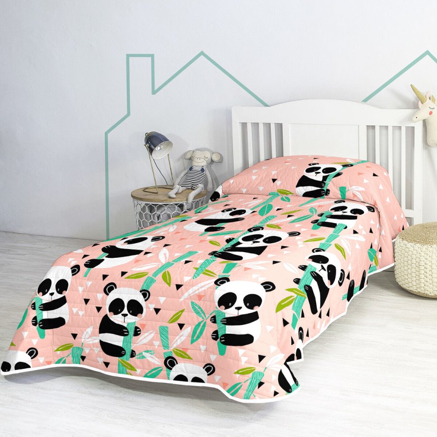 Sengetppe (vattppe) HappyFriday Moshi Moshi Pink 180 x 260 cm Pandabjrn #3