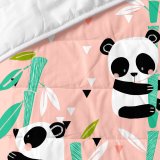 Sengetppe (vattppe) HappyFriday Moshi Moshi Pink 180 x 260 cm Pandabjrn #4