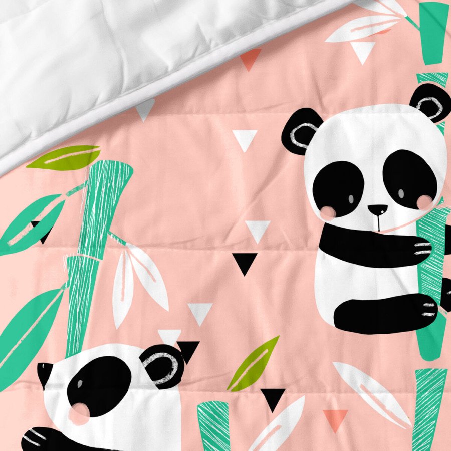 Sengetppe (vattppe) HappyFriday Moshi Moshi Pink 180 x 260 cm Pandabjrn #4