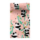 Sengetppe (vattppe) HappyFriday Moshi Moshi Pink 180 x 260 cm Pandabjrn #1