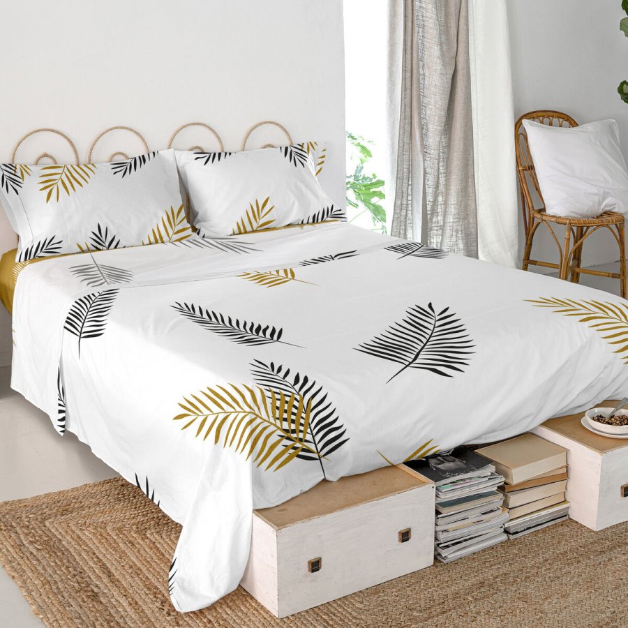 Toplagen HappyFriday Blanc Foliage Multifarvet 260 x 270 cm #2