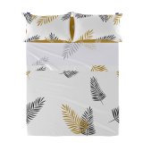Toplagen HappyFriday Blanc Foliage Multifarvet 260 x 270 cm #1