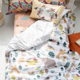 Dynebetrk st HappyFriday Moshi Moshi Harvestwood Multifarvet Seng 80/90 2 Dele #6