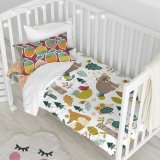 Dynebetrk st HappyFriday Moshi Moshi Harvestwood Multifarvet Vugge til baby 2 Dele #6