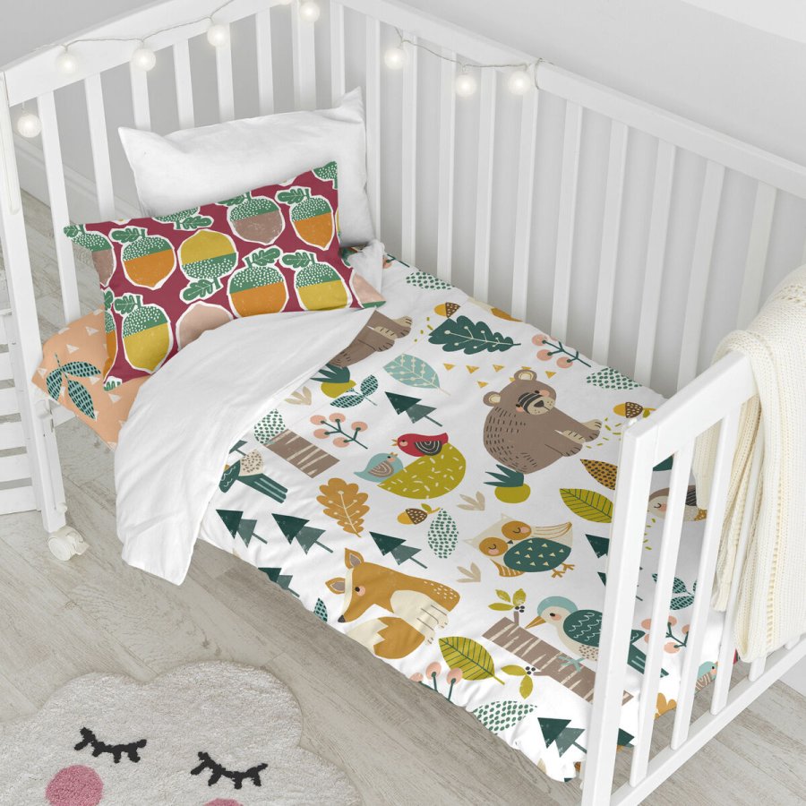 Dynebetrk st HappyFriday Moshi Moshi Harvestwood Multifarvet Vugge til baby 2 Dele #6