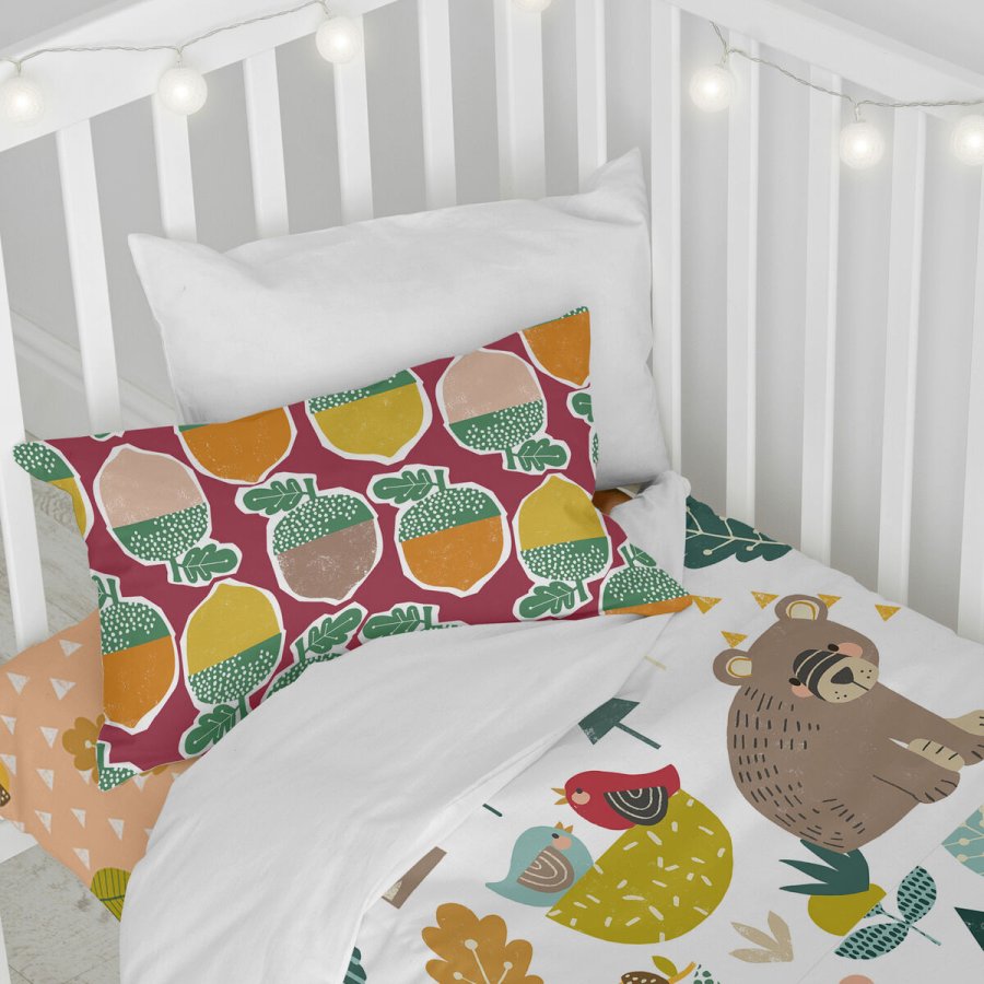 Dynebetrk st HappyFriday Moshi Moshi Harvestwood Multifarvet Vugge til baby 2 Dele #11