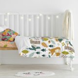 Dynebetrk st HappyFriday Moshi Moshi Harvestwood Multifarvet Vugge til baby 2 Dele #16