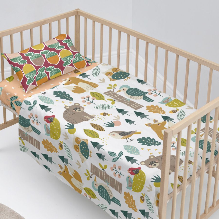 Sengetj st HappyFriday Moshi Moshi Harvestwood Multifarvet Vugge til baby 2 Dele #2