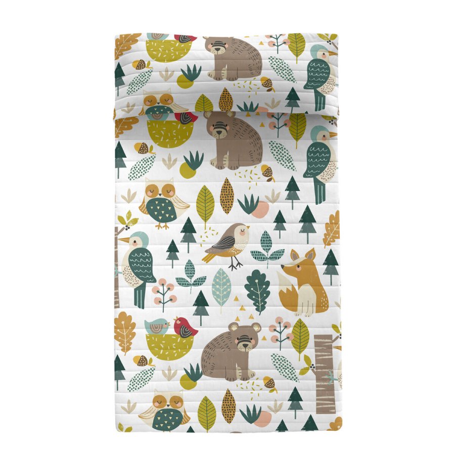 Sengetppe (vattppe) HappyFriday Moshi Moshi Multifarvet 180 x 260 cm Skov #1