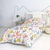 Sengetppe (vattppe) HappyFriday Moshi Moshi Multifarvet 180 x 260 cm Hjort Skov #3