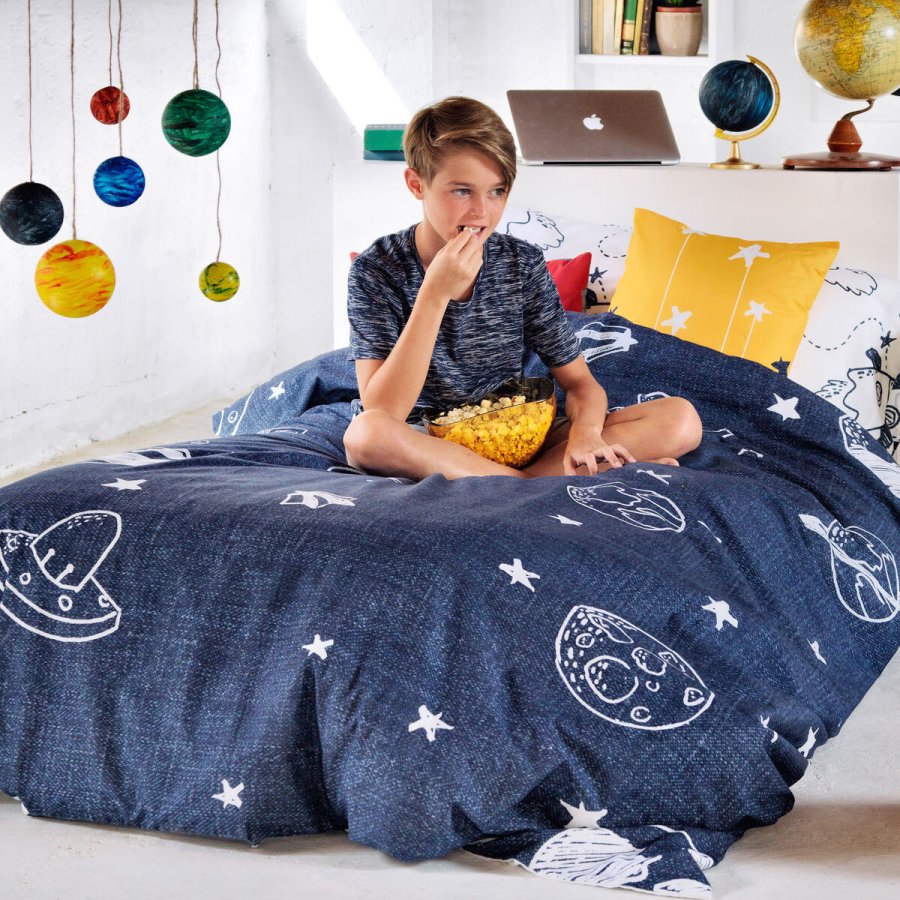 Dynebetrk st HappyFriday Mr Fox Starspace  Multifarvet Seng 80/90 2 Dele #6