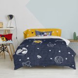 Dynebetrk st HappyFriday Mr Fox Starspace  Multifarvet Seng 80/90 2 Dele #16