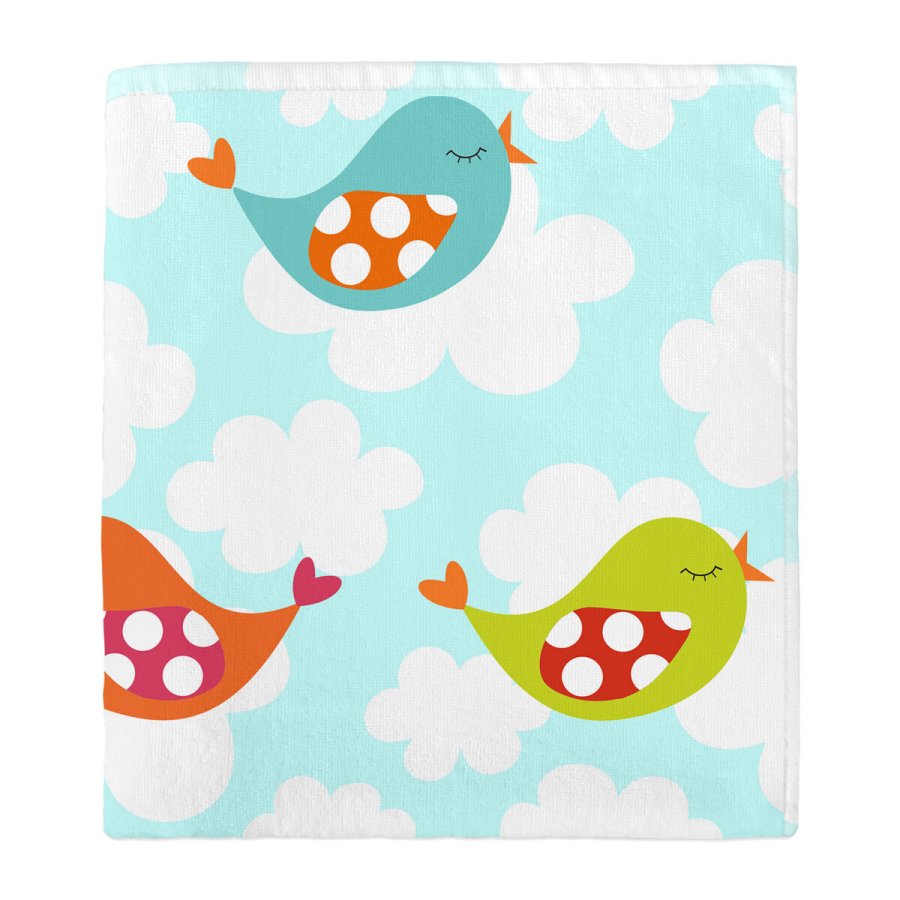 badelagen HappyFriday Mr Fox Little Birds Multifarvet 70 x 150 cm #3